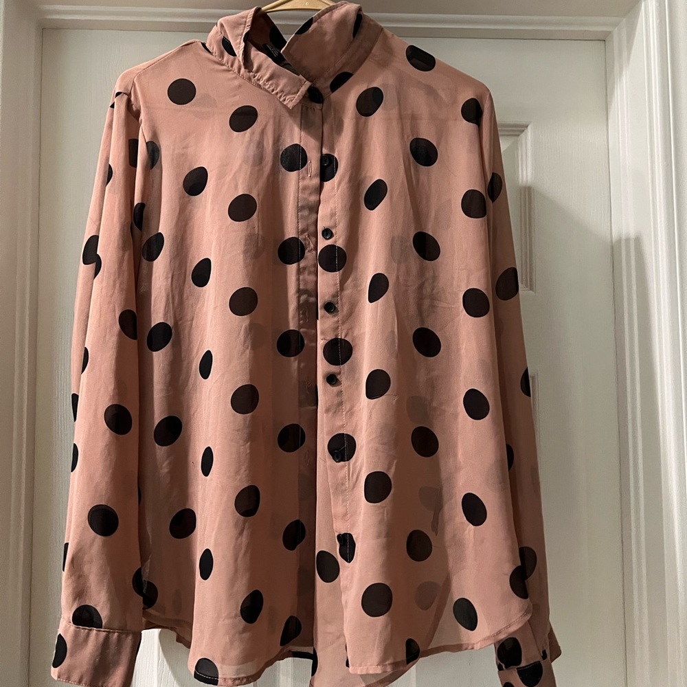 Polka Dot Button Up